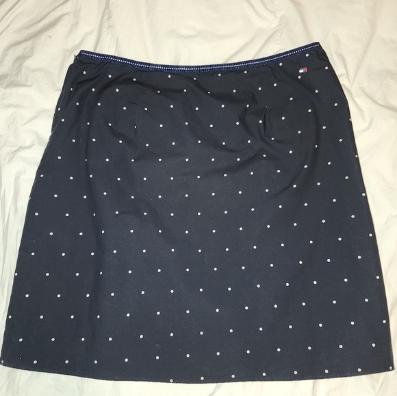 Tommy Hilfiger navy blue and white polka dot pencil skirt size 16 - Picture 8 of 11